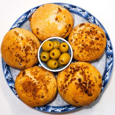 Gluten Free Olive Rolls on a plate